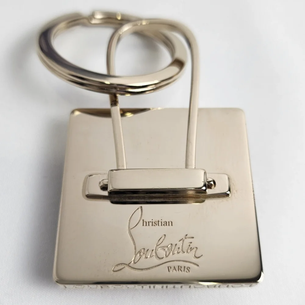 Authentic Christian Louboutin Gold Spike Keychain New